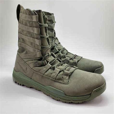 sage green nike military boots.